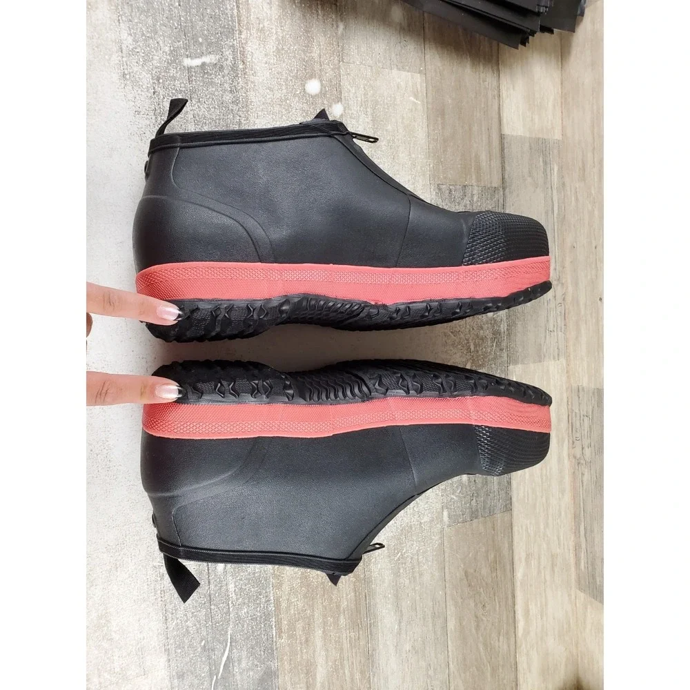 Bogs Overshoe Zip Work Shoes Mens 10 / Womens 12 Black Composite Toe Waterproof